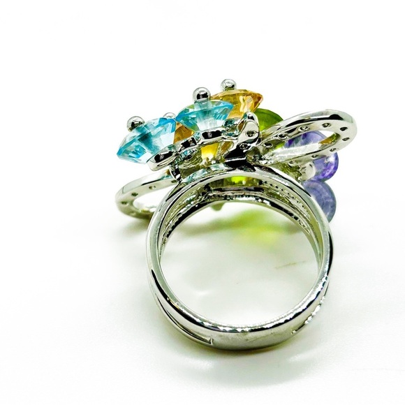 NWOT Gorgeous colorful, oversized cocktail ring size 8 - Picture 5 of 7